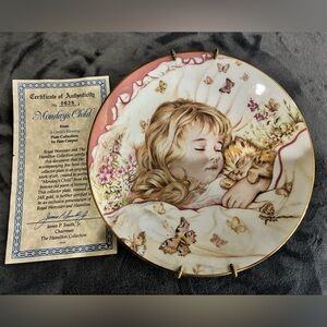 Royal Worcester Pink and White 'Monday's Child' Decorative Plate